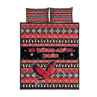 Trinidad and Tobago Christmas Quilt Bed Set Bird and Coat of Arms Design - Wonder Print Shop