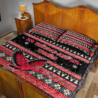 Trinidad and Tobago Christmas Quilt Bed Set Bird and Coat of Arms Design - Wonder Print Shop