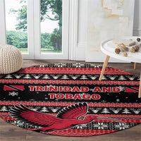 Trinidad and Tobago Christmas Round Carpet Bird and Coat of Arms Design - Wonder Print Shop