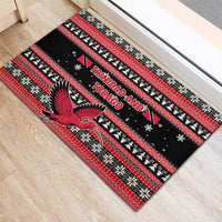 Trinidad and Tobago Christmas Rubber Doormat Bird and Coat of Arms Design - Wonder Print Shop