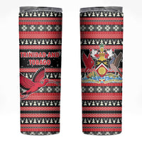 Trinidad and Tobago Christmas Skinny Tumbler Bird and Coat of Arms Design - Wonder Print Shop