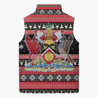 Trinidad and Tobago Christmas Sleeveless Puffer Jacket Bird and Coat of Arms Design - Wonder Print Shop