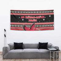 Trinidad and Tobago Christmas Tapestry Bird and Coat of Arms Design - Wonder Print Shop