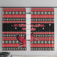 Trinidad and Tobago Christmas Window Curtain Bird and Coat of Arms Design - Wonder Print Shop