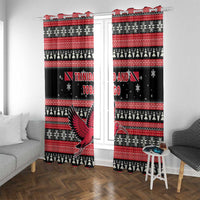 Trinidad and Tobago Christmas Window Curtain Bird and Coat of Arms Design - Wonder Print Shop