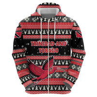 Trinidad and Tobago Christmas Zip Hoodie Bird and Coat of Arms Design - Wonder Print Shop