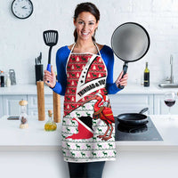 Trinidad and Tobago Christmas Apron Christmas Bird Santa and Reindeer Design - Wonder Print Shop