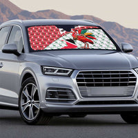 Trinidad and Tobago Christmas Auto Sun Shade Christmas Bird Santa and Reindeer Design - Wonder Print Shop