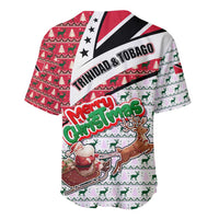 Trinidad and Tobago Christmas Baseball Jersey Christmas Bird Santa and Reindeer Design - Wonder Print Shop