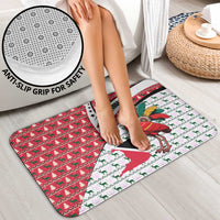 Trinidad and Tobago Christmas Bathroom Set Christmas Bird Santa and Reindeer Design - Wonder Print Shop