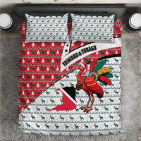 Trinidad and Tobago Christmas Bedding Set Christmas Bird Santa and Reindeer Design - Wonder Print Shop