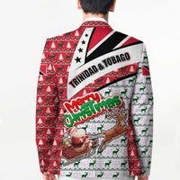 Trinidad and Tobago Christmas Blazer Christmas Bird Santa and Reindeer Design - Wonder Print Shop