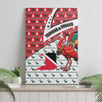 Trinidad and Tobago Christmas Canvas Wall Art Christmas Bird Santa and Reindeer Design - Wonder Print Shop