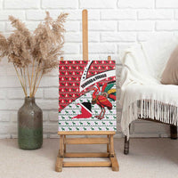 Trinidad and Tobago Christmas Canvas Wall Art Christmas Bird Santa and Reindeer Design - Wonder Print Shop