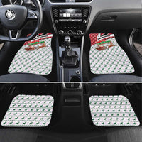 Trinidad and Tobago Christmas Car Mats Christmas Bird Santa and Reindeer Design - Wonder Print Shop
