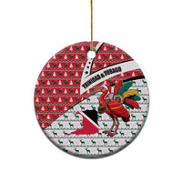Trinidad and Tobago Christmas Ceramic Ornament Christmas Bird Santa and Reindeer Design - Wonder Print Shop