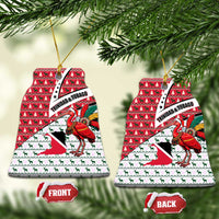 Trinidad and Tobago Christmas Ceramic Ornament Christmas Bird Santa and Reindeer Design - Wonder Print Shop