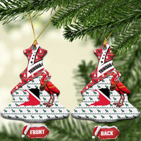 Trinidad and Tobago Christmas Ceramic Ornament Christmas Bird Santa and Reindeer Design - Wonder Print Shop