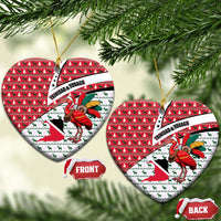 Trinidad and Tobago Christmas Ceramic Ornament Christmas Bird Santa and Reindeer Design - Wonder Print Shop