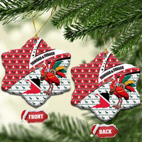 Trinidad and Tobago Christmas Ceramic Ornament Christmas Bird Santa and Reindeer Design - Wonder Print Shop