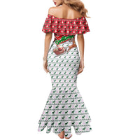 Trinidad and Tobago Christmas Family Matching Mermaid Dress and Hawaiian Shirt Christmas Bird Santa and Reindeer Design - Wonder Print Shop