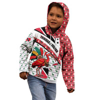 Trinidad and Tobago Christmas Kid Hoodie Christmas Bird Santa and Reindeer Design - Wonder Print Shop