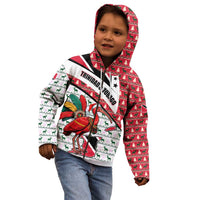 Trinidad and Tobago Christmas Kid Hoodie Christmas Bird Santa and Reindeer Design - Wonder Print Shop