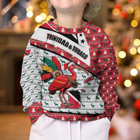 Trinidad and Tobago Christmas Kid Ugly Christmas Sweater Christmas Bird Santa and Reindeer Design - Wonder Print Shop