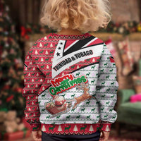 Trinidad and Tobago Christmas Kid Ugly Christmas Sweater Christmas Bird Santa and Reindeer Design - Wonder Print Shop