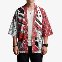 Trinidad and Tobago Christmas Kimono Christmas Bird Santa and Reindeer Design - Wonder Print Shop