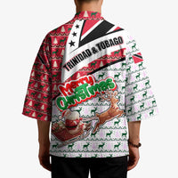 Trinidad and Tobago Christmas Kimono Christmas Bird Santa and Reindeer Design - Wonder Print Shop
