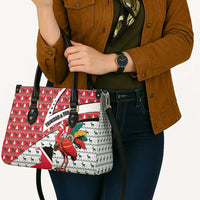 Trinidad and Tobago Christmas Leather Bag Christmas Bird Santa and Reindeer Design - Wonder Print Shop
