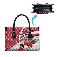 Trinidad and Tobago Christmas Leather Bag Christmas Bird Santa and Reindeer Design - Wonder Print Shop