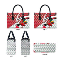 Trinidad and Tobago Christmas Leather Bag Christmas Bird Santa and Reindeer Design - Wonder Print Shop
