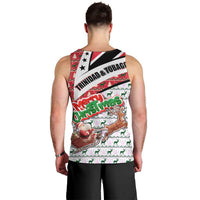 Trinidad and Tobago Christmas Men Tank Top Christmas Bird Santa and Reindeer Design - Wonder Print Shop
