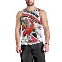 Trinidad and Tobago Christmas Men Tank Top Christmas Bird Santa and Reindeer Design - Wonder Print Shop