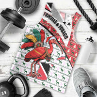 Trinidad and Tobago Christmas Men Tank Top Christmas Bird Santa and Reindeer Design - Wonder Print Shop