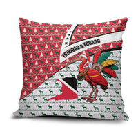 Trinidad and Tobago Christmas Pillow Cover Christmas Bird Santa and Reindeer Design - Wonder Print Shop