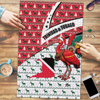 Trinidad and Tobago Christmas Puzzle Christmas Bird Santa and Reindeer Design - Wonder Print Shop