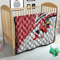 Trinidad and Tobago Christmas Quilt Christmas Bird Santa and Reindeer Design - Wonder Print Shop