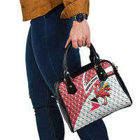 Trinidad and Tobago Christmas Shoulder Handbag Christmas Bird Santa and Reindeer Design - Wonder Print Shop