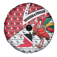 Trinidad and Tobago Christmas Spare Tire Cover Christmas Bird Santa and Reindeer Design - Wonder Print Shop