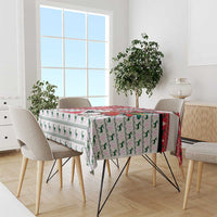 Trinidad and Tobago Christmas Tablecloth Christmas Bird Santa and Reindeer Design - Wonder Print Shop