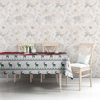 Trinidad and Tobago Christmas Tablecloth Christmas Bird Santa and Reindeer Design - Wonder Print Shop