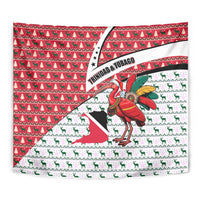 Trinidad and Tobago Christmas Tapestry Christmas Bird Santa and Reindeer Design - Wonder Print Shop
