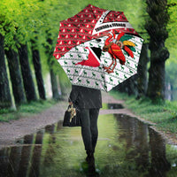 Trinidad and Tobago Christmas Umbrella Christmas Bird Santa and Reindeer Design - Wonder Print Shop