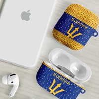 Barbados Christmas AirPods Case with Blue Yellow Xmas Trident Santa and Reindeer - Wonder Print Shop
