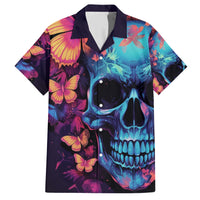 Fantasy Skull with Butterflies Family Matching Short Sleeve Bodycon Dress and Hawaiian Shirt Love me or hate me i'm still gonna shine - Wonder Print Shop