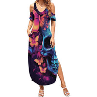 Fantasy Skull with Butterflies Family Matching Summer Maxi Dress and Hawaiian Shirt Love me or hate me i'm still gonna shine - Wonder Print Shop