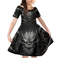 Demon Skull Family Matching Mermaid Dress and Hawaiian Shirt Always be yourself unless you can be a Dragon then always be a Dragon - Wonder Print Shop